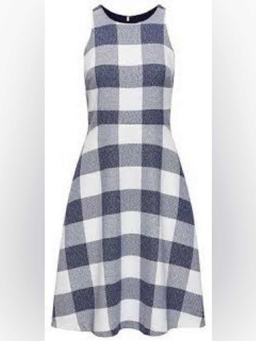 Banana Republic Gingham Tweed Fit-and-Flare Dress